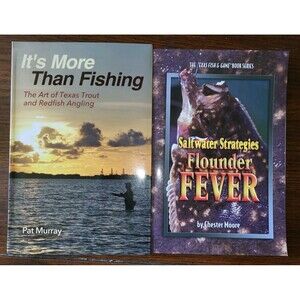 Texas Saltwater Fishing Book Lot Flounder Fundamentals Trout Redfish Angling